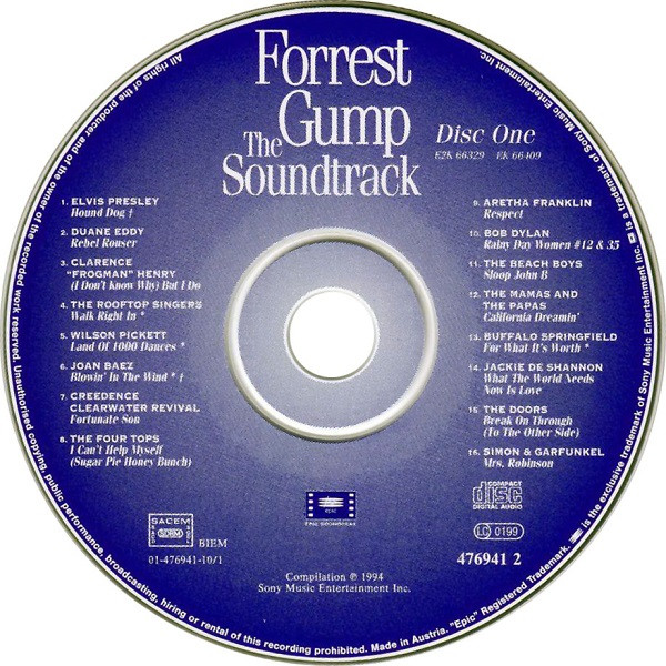 Various - Forrest Gump (The Soundtrack) | Epic Soundtrax (476941 2) - 3 Various - Forrest Gump (The Soundtrack) | Epic Soundtrax (476941 2) - 3