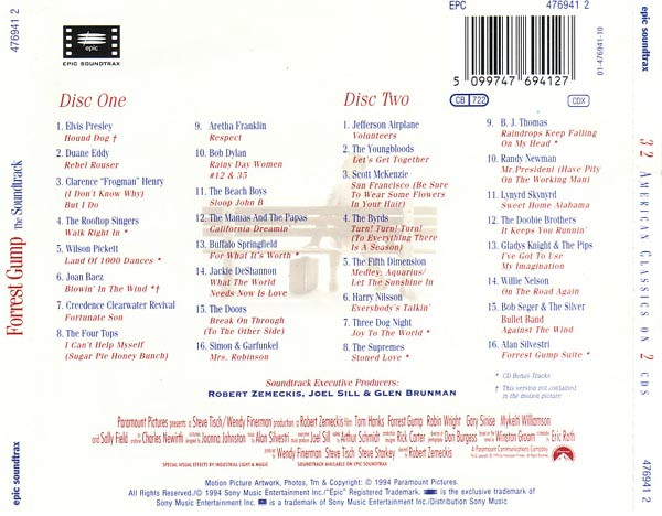 Various - Forrest Gump (The Soundtrack) | Epic Soundtrax (476941 2) - 2 Various - Forrest Gump (The Soundtrack) | Epic Soundtrax (476941 2) - 2