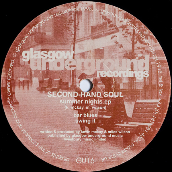 Second-Hand Soul - Summer Nights EP | Glasgow Underground (GU16)