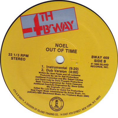 Noel - Out Of Time | 4th & Broadway (BWAY 469) - 4 Noel - Out Of Time | 4th & Broadway (BWAY 469) - 4