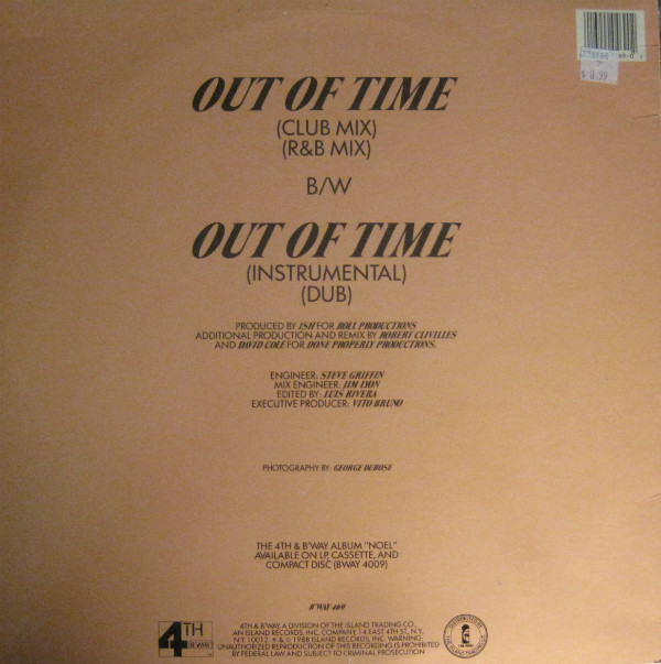 Noel - Out Of Time | 4th & Broadway (BWAY 469) - 2 Noel - Out Of Time | 4th & Broadway (BWAY 469) - 2
