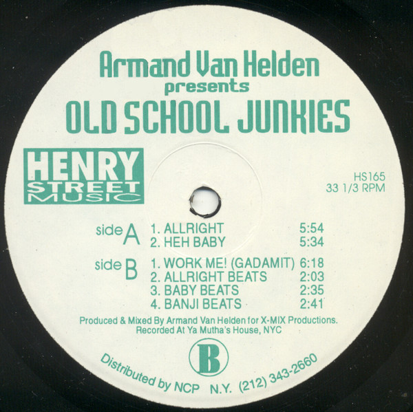 Armand Van Helden Presents Old School Junkies - Allright | Henry Street Music (HS165) - main