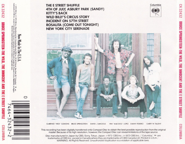 Bruce Springsteen - The Wild, The Innocent & The E Street Shuffle | Columbia (CK 32432) - 2