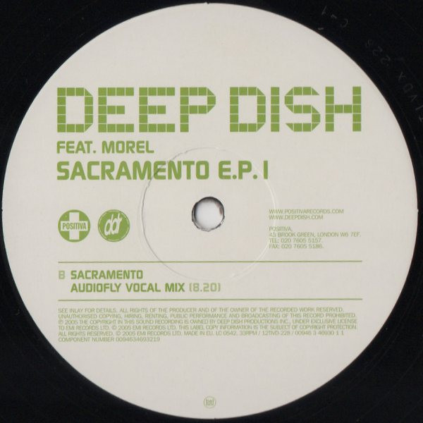 Deep Dish Feat. Richard Morel - Sacramento E.P. 1 | Positiva (12TIVD228) - 4