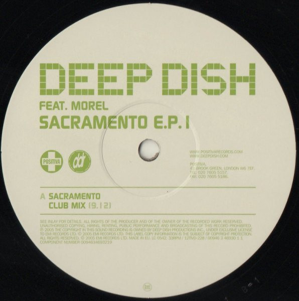 Deep Dish Feat. Richard Morel - Sacramento E.P. 1 | Positiva (12TIVD228) - 3