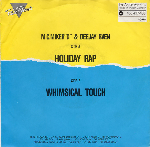 MC Miker G. & DJ Sven - Holiday Rap | Rush Records (108 437) - 2