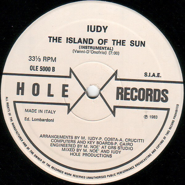 Iudy - The Island Of The Sun | Hole Records (OLE 5000) - 4