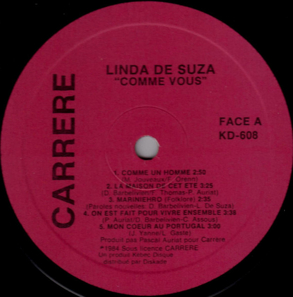 Linda De Suza - Comme Vous | Carrere (KD-608) - 3 Linda De Suza - Comme Vous | Carrere (KD-608) - 3