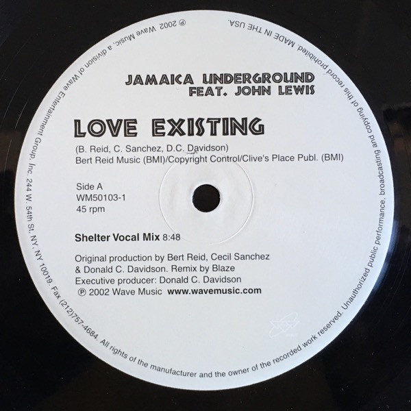 Jamaica Underground Feat. John Wesley Lewis - Love Existing (Blaze Remixes) | Wave Music (WM50103-1) - 2
