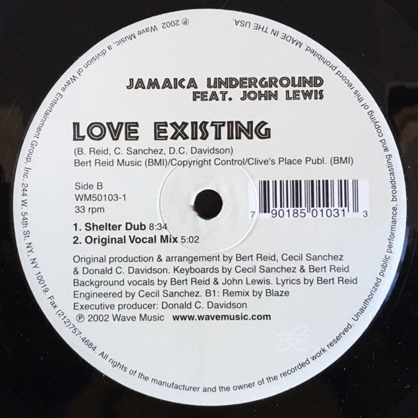 Jamaica Underground Feat. John Wesley Lewis - Love Existing (Blaze Remixes) | Wave Music (WM50103-1) - 3