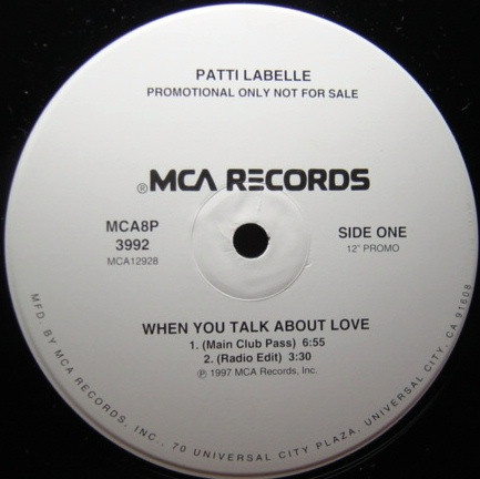 Patti LaBelle - When You Talk About Love | MCA Records (MCA8P 3992) - main