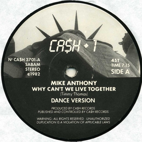 Mike Anthony - Why Can't We Live Together... | Ca$h Records (CA$H 3701) - 3