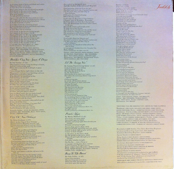 Judy Collins - Judith | Elektra (7E-1032) - 3 Judy Collins - Judith | Elektra (7E-1032) - 3