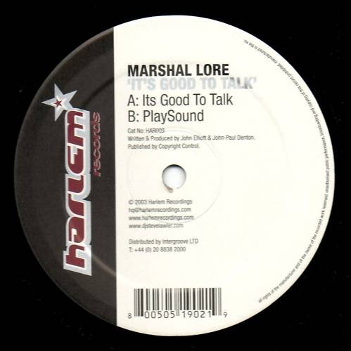 Marshal Lore - It's Good To Talk | Harlem Records (HAR009)