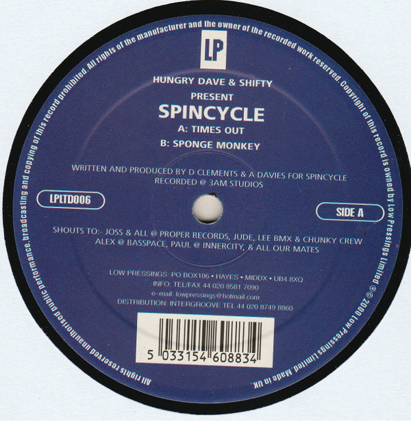 Spincycle - Times Out / Sponge Monkey | Low Pressings Limited (LPLTD006) - main Spincycle - Times Out / Sponge Monkey | Low Pressings Limited (LPLTD006) - main