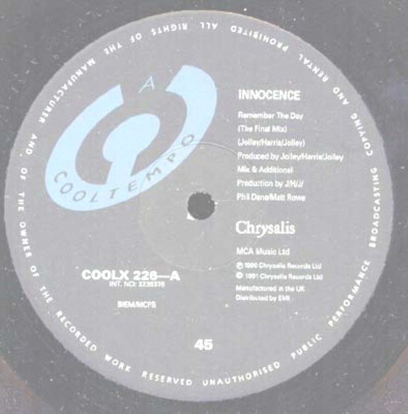 Innocence - Remember The Day | Cooltempo (COOLX 226) - 3 Innocence - Remember The Day | Cooltempo (COOLX 226) - 3