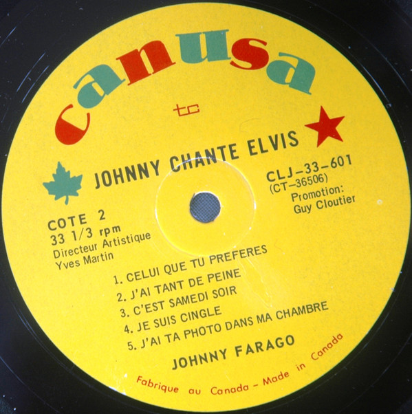 Johnny Farago - Johnny Chante Elvis | Canusa (CLJ-33-601) - 4