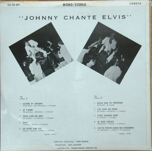 Johnny Farago - Johnny Chante Elvis | Canusa (CLJ-33-601) - 2
