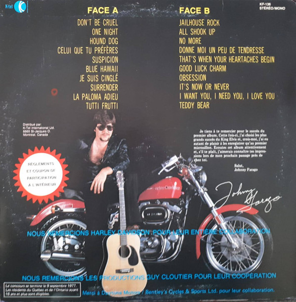 Johnny Farago - Pour Les Amateurs D'Elvis Seulement Vol. 2 | K-tel (KF. 136) - 2 Johnny Farago - Pour Les Amateurs D'Elvis Seulement Vol. 2 | K-tel (KF. 136) - 2