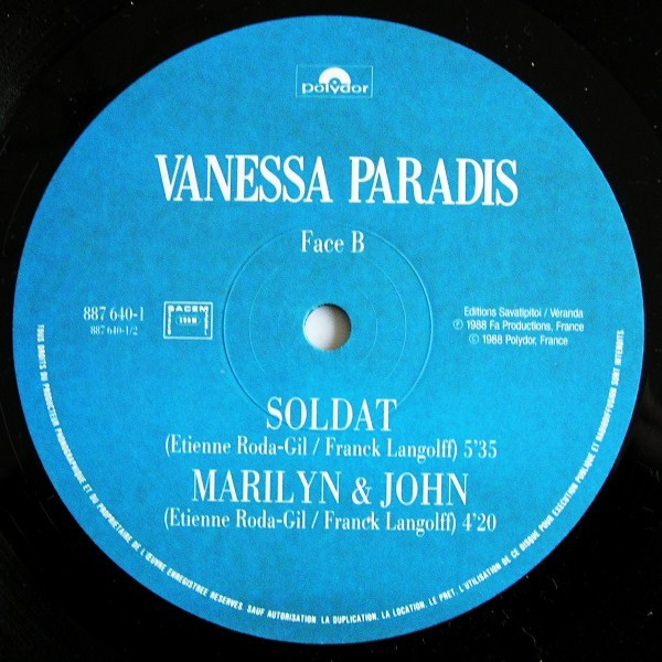 Vanessa Paradis - Marilyn & John | Polydor (887 640-1) - 4