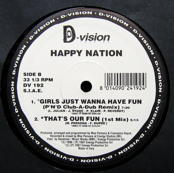 Happy Nation - Girls Just Wanna Have Fun | D:vision Records (DV 192) - 4