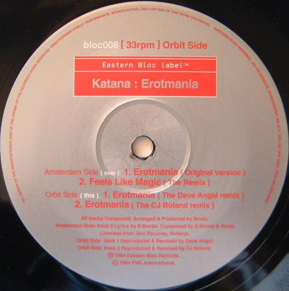 Katana - Erotmania | Eastern Bloc Records (bloc008)