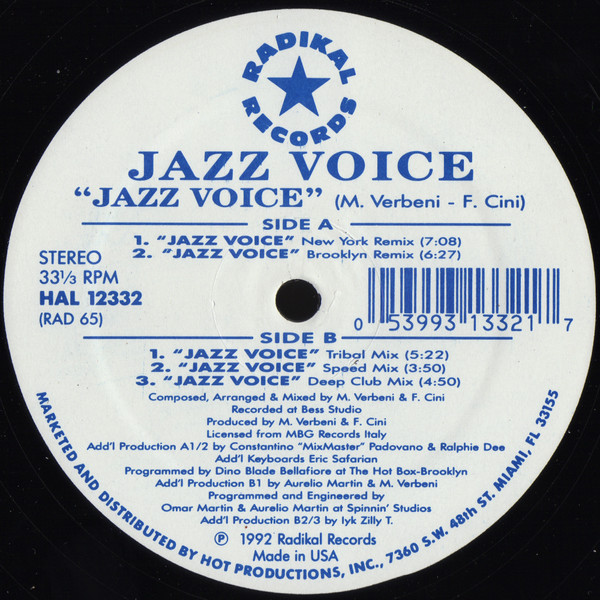 Jazz Voice - Jazz Voice | Radikal Records (RAD 65)