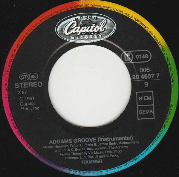 MC Hammer - Addams Groove | Capitol Records (006 204 607 7) - 4
