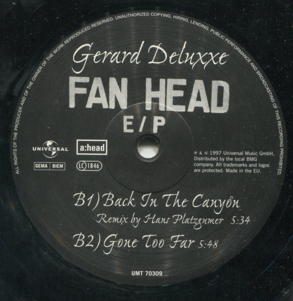 Gerard Deluxxe - Fan Head E / P | Universal (UMT 70309) - 4 Gerard Deluxxe - Fan Head E / P | Universal (UMT 70309) - 4