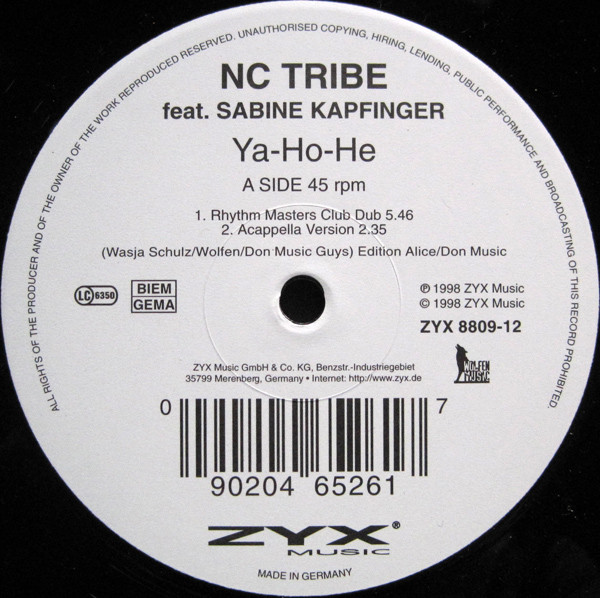 NC Tribe - Ya-Ho-He | ZYX Music (ZYX 8809-12)