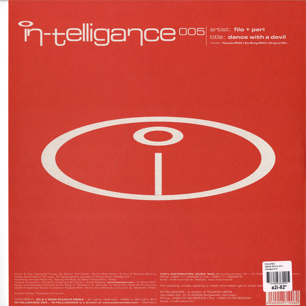 Filo & Peri - Dance With A Devil | In-Telligance (IN-TELLIGANCE 005) - 2 Filo & Peri - Dance With A Devil | In-Telligance (IN-TELLIGANCE 005) - 2