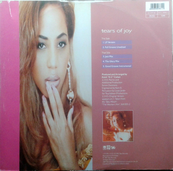Cherrelle - Tears Of Joy | Tabu Records (AMY 861) - 2 Cherrelle - Tears Of Joy | Tabu Records (AMY 861) - 2