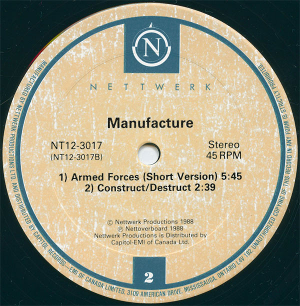 Manufacture - Armed Forces | Nettwerk (NT12 3017) - 4 Manufacture - Armed Forces | Nettwerk (NT12 3017) - 4
