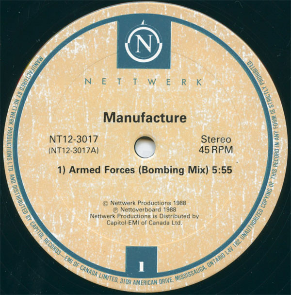 Manufacture - Armed Forces | Nettwerk (NT12 3017) - 3 Manufacture - Armed Forces | Nettwerk (NT12 3017) - 3