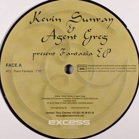 Kevin Sunray & Agent Greg - Fantazia EP | Ethnic Records (ETHNIC 002)