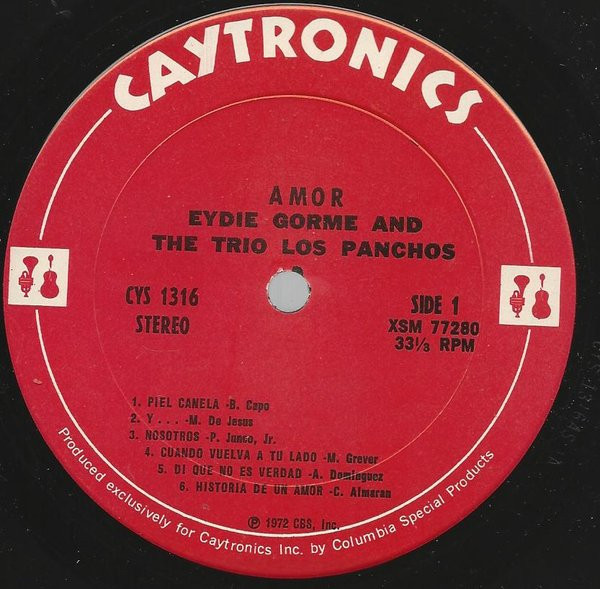 Eydie Gorme And The Trio Los Panchos - Amor, Great Love Songs In Spanish | Caytronics (CYS 1316) - 3 Eydie Gorme And The Trio Los Panchos - Amor, Great Love Songs In Spanish | Caytronics (CYS 1316) - 3