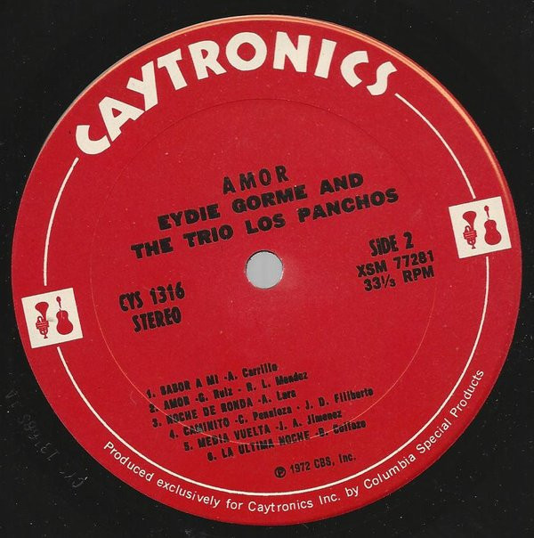 Eydie Gorme And The Trio Los Panchos - Amor, Great Love Songs In Spanish | Caytronics (CYS 1316) - 4 Eydie Gorme And The Trio Los Panchos - Amor, Great Love Songs In Spanish | Caytronics (CYS 1316) - 4