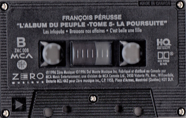 François Pérusse - L'Album Du Peuple Tome 5 - La Poursuite | Zero Musique (ZMC 008) - 4 François Pérusse - L'Album Du Peuple Tome 5 - La Poursuite | Zero Musique (ZMC 008) - 4