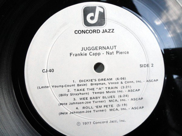 Frankie Capp / Nat Pierce - Juggernaut | Concord Jazz (CJ-40) - 4