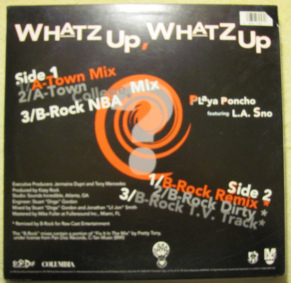 Playa Poncho Featuring L.A. Sno - Whatz Up, Whatz Up | So So Def (44 77957) - 2