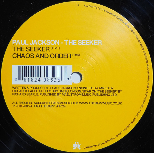 Paul Jackson - The Seeker | Audio Therapy (AT024) - main