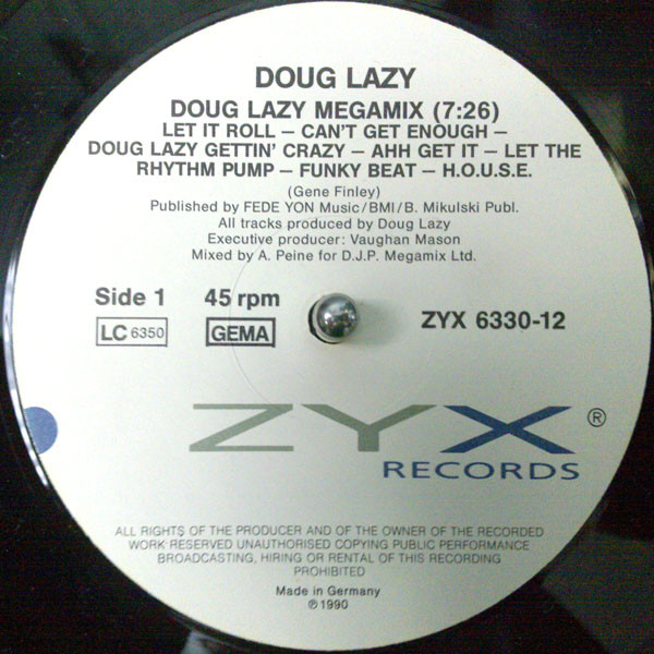 Doug Lazy - Doug Lazy Megamix | ZYX Records (ZYX 6330-12) - 3