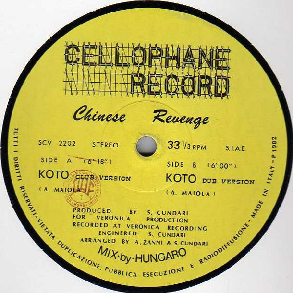 Koto - Chinese Revenge | Cellophane Record (SCV 2202) - main