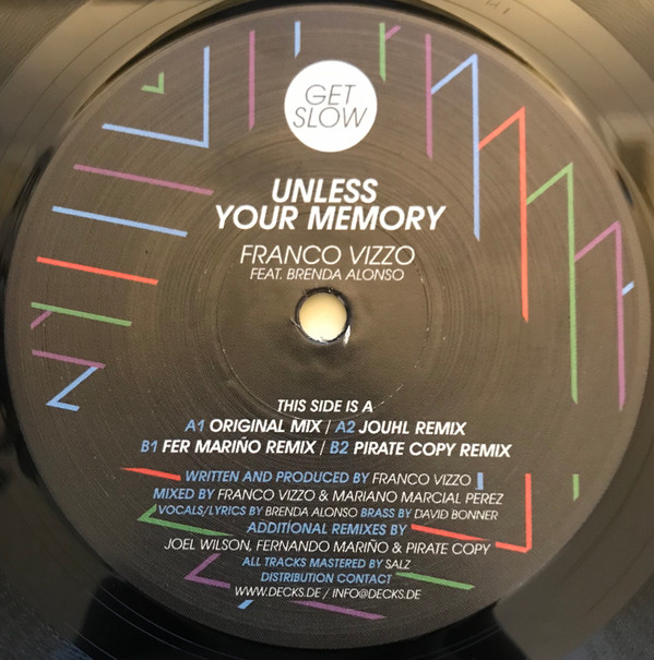 Franco Vizzo - Unless Your Memory | Get Slow (GSR005)