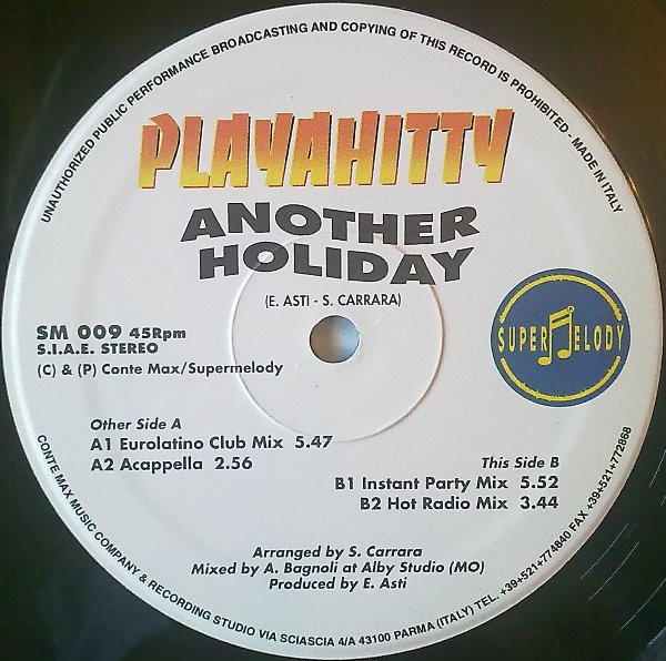 Playahitty - Another Holiday | Supermelody (SM 009) - 3 Playahitty - Another Holiday | Supermelody (SM 009) - 3