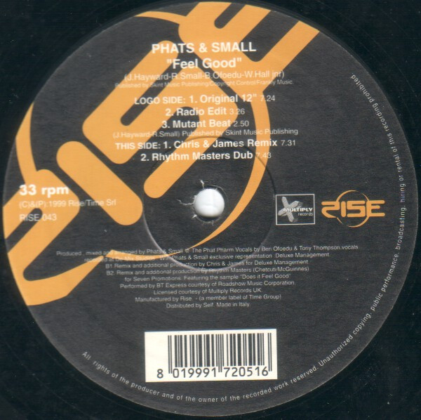 Phats & Small - Feel Good | Rise (RISE 043) - 3 Phats & Small - Feel Good | Rise (RISE 043) - 3