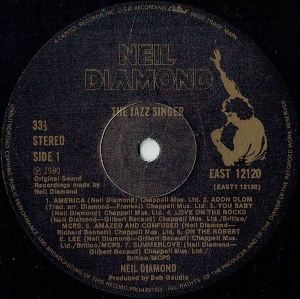Neil Diamond - The Jazz Singer (Original Songs From The Motion Picture) | Capitol Records (EA-ST 12120) - 3 Neil Diamond - The Jazz Singer (Original Songs From The Motion Picture) | Capitol Records (EA-ST 12120) - 3