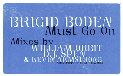 Brigid Boden - Must Go On | A&M Records (31458 2053 1) - 3