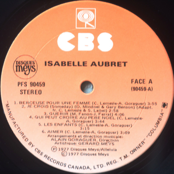 Isabelle Aubret - Isabelle Aubret | CBS (PFS-90459) - 3 Isabelle Aubret - Isabelle Aubret | CBS (PFS-90459) - 3