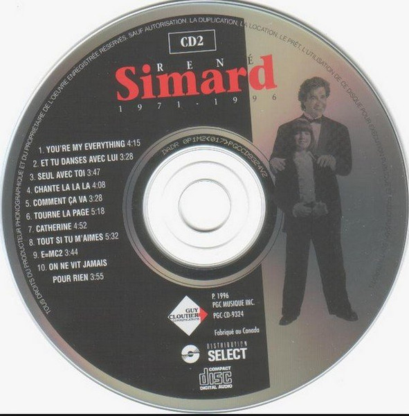 René Simard - 25 Ans De Carrière | Guy Cloutier Communications (PGC-CD-9324) - 4 René Simard - 25 Ans De Carrière | Guy Cloutier Communications (PGC-CD-9324) - 4